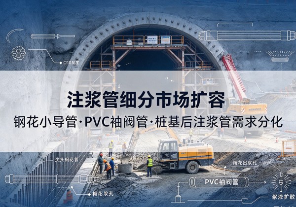 汤阴注浆管细分市场扩容，隧道钢花小导管、PVC 袖阀管、桩基后注浆管需求分化